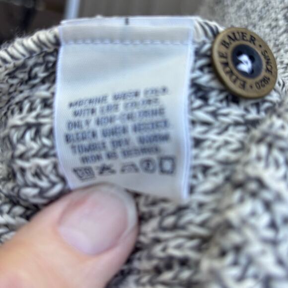 VTG EDDIE BAUER Qtr Button Mens Long Sleeve Sweater 100% Cotton Large Tall NWOT - Picture 6 of 7